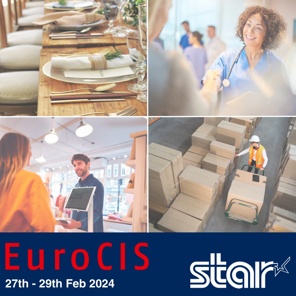 Star is gearing up for EuroCIS 2024, and we're just a few weeks away from the big show! Get ready for an amazing display of innovation and cutting-edge technology. Visit Star on stand 9A14 to see what innovations in POS technology we're delivering this year! #EuroCIS2024