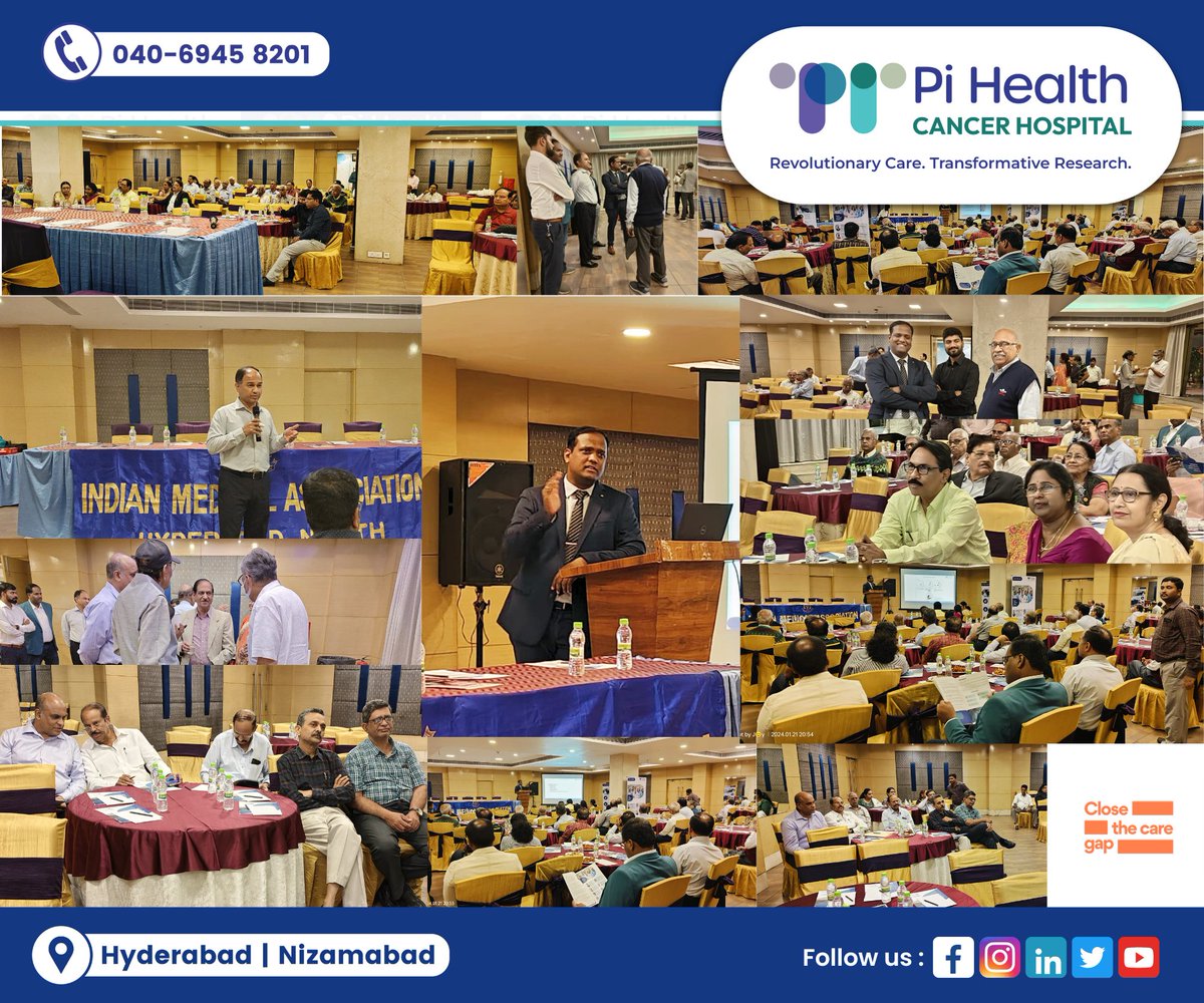 Thanks to our Doctor #DrarrojuVenugopal (Head of Department, Sr #MedicalOncologist and #Hematologist), for spearheading an enlightening session at the 'Recent Advances in #BreastCancer' CME Programme organized by IMA HYDERABAD NORTH in association with #PiHealthCancerHospital.