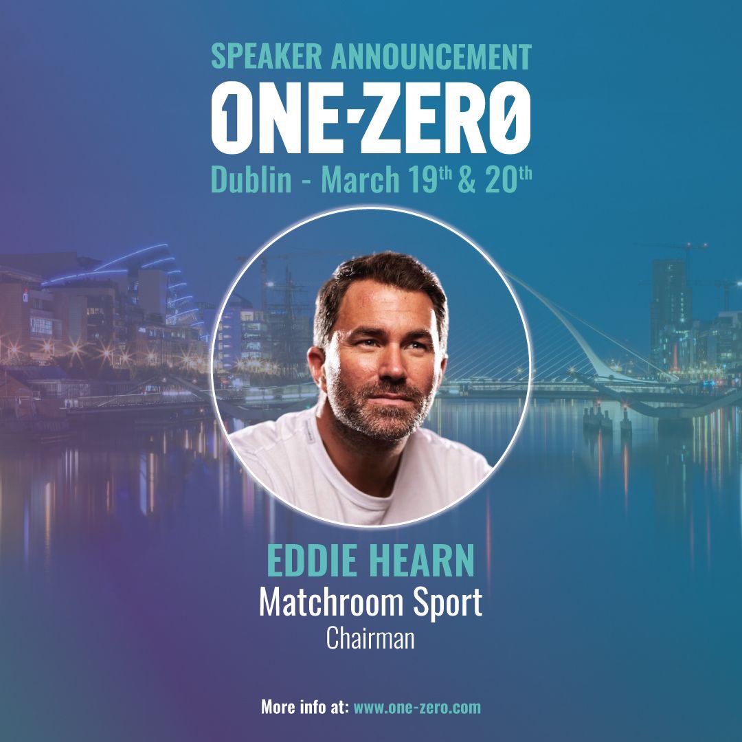 Knock Out🥊 Delighted to Announce that @EddieHearn will be our headline speaker for One-Zero 2024
