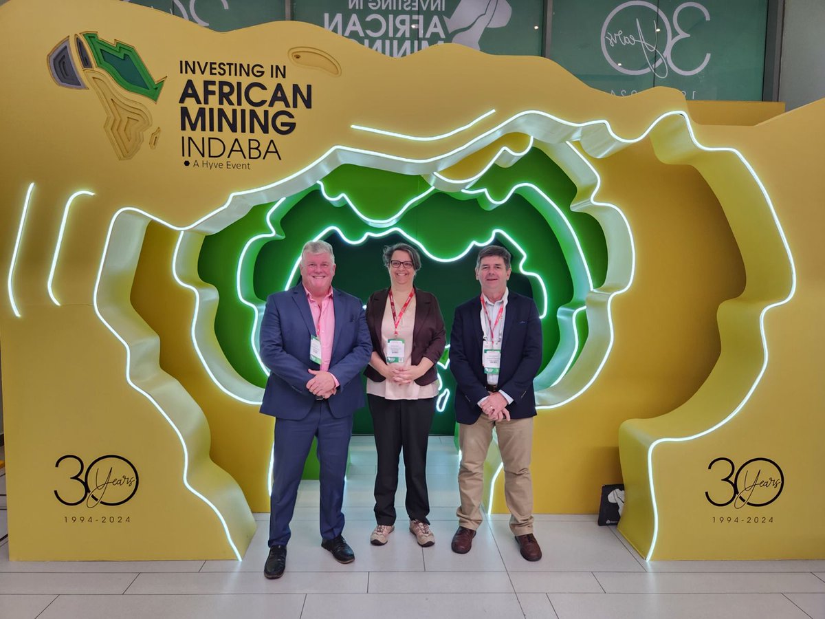 #BRES Another successful day at #IndabaMining. Blencowe's CEO Mike Ralston & COO Iain had a packed schedule with excellent meetings across the industry spectrum. Here they are with our valued representative from DFC's TAG (Technical Assistance Group). Exciting times ahead!