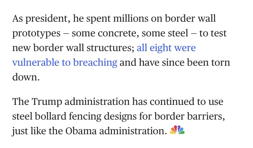Yo_se_tu's tweet photo. @ChicagoBeerSnob @ActionDemocrat @Dave54251550 @NRO Well, Trump DID make Mexico pay $15 billion to wall the entire southern border. It’s not like he SAID he’d do that, but instead stole billions of our tax dollars &amp; built <50 miles of new “wall.” That would be crazy! NO ONE would support him if he did that! Can you even imagine? https://t.co/V5XeXqpDTo