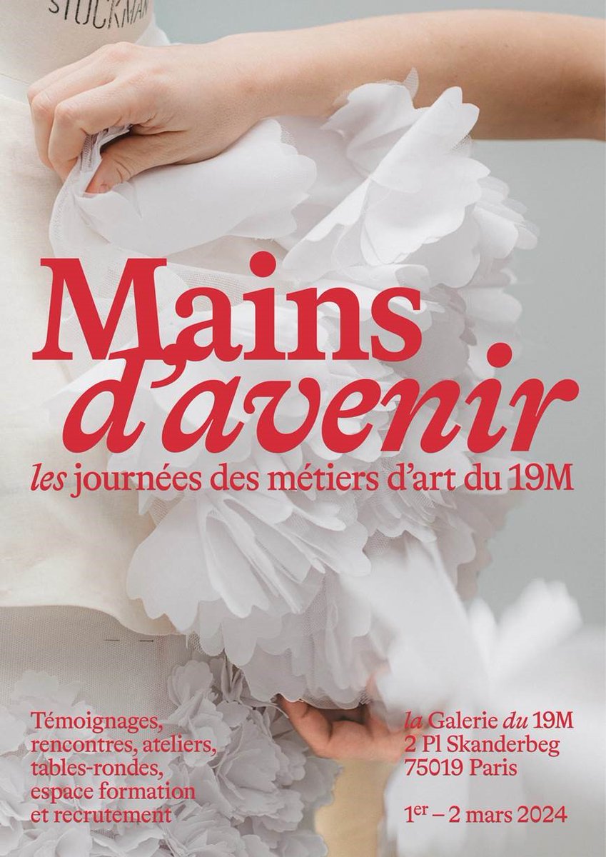 IPR_VERSAILLES's tweet photo. Le @19m présente « Mains d’avenir »
▶️2 journées consacrées à la découverte des métiers d’art de la mode et de la décoration.
🗓️1er mars 2024 consacrée à l'accueil des scolaires sur inscription 👉mediation@le19m.fr 
@daacversailles https://t.co/mdnOG3QcJl