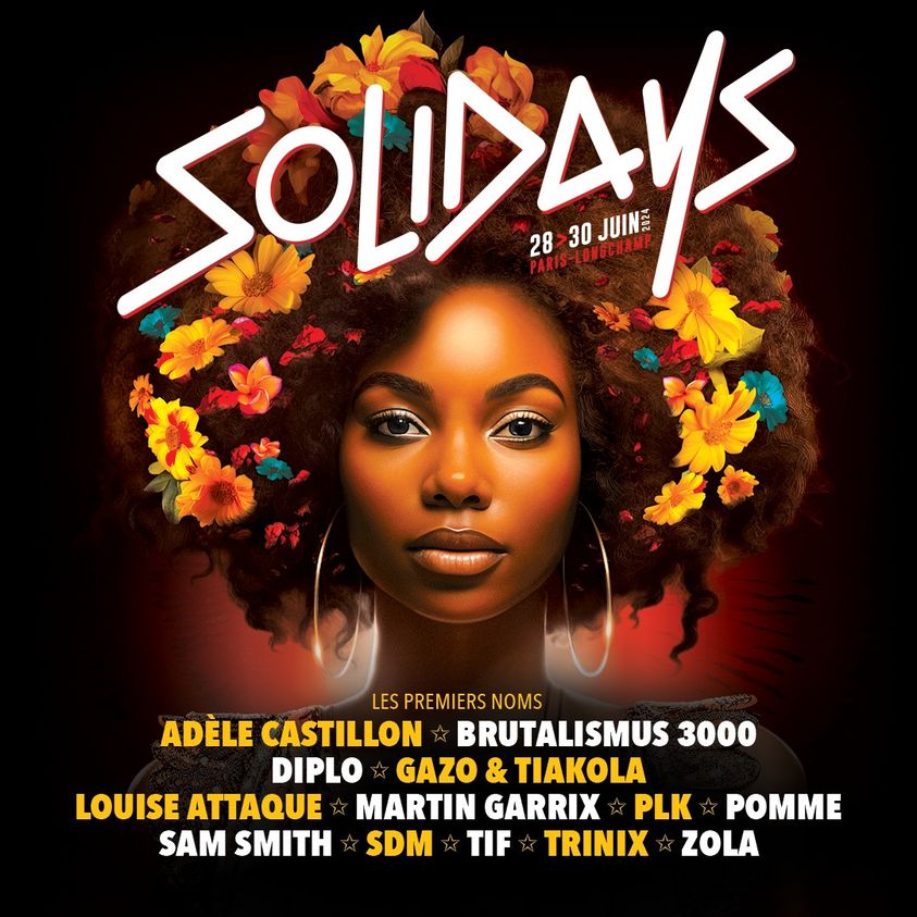 Paris Paris (@parisparisfr) on Twitter photo Le festival <a href="/Solidays/">Solidays</a> revient du 28 au 30 juin 2024. Au programme : <a href="/adelecastillon/">Adèle Castillon</a>, Brutalismus 3000, <a href="/Charlottecardin/">charlotte cardin.</a>, <a href="/diplo/">diplo</a>, Gazo & Tiakola, <a href="/LouiseAttaqueOf/">Louise Attaque</a>, <a href="/MartinGarrix/">MARTIN GARRIX</a>, <a href="/PLK75/">PLK Chambre 140</a>, Pomme, <a href="/samsmith/">SAM SMITH</a>, <a href="/QuealySamantha/">Sam Quealy</a>, SDM, <a href="/fcsolalune/">FC SO LA LUNE (NP OUT)</a>, TIF, <a href="/TrinixMusic/">TRINIX</a>, Trym, <a href="/we_renoi/">🔱Werenoi🔱</a> et Le festival <a href="/Solidays/">Solidays</a> revient du 28 au 30 juin 2024. Au programme : <a href="/adelecastillon/">Adèle Castillon</a>, Brutalismus 3000, <a href="/Charlottecardin/">charlotte cardin.</a>, <a href="/diplo/">diplo</a>, Gazo & Tiakola, <a href="/LouiseAttaqueOf/">Louise Attaque</a>, <a href="/MartinGarrix/">MARTIN GARRIX</a>, <a href="/PLK75/">PLK Chambre 140</a>, Pomme, <a href="/samsmith/">SAM SMITH</a>, <a href="/QuealySamantha/">Sam Quealy</a>, SDM, <a href="/fcsolalune/">FC SO LA LUNE (NP OUT)</a>, TIF, <a href="/TrinixMusic/">TRINIX</a>, Trym, <a href="/we_renoi/">🔱Werenoi🔱</a> et