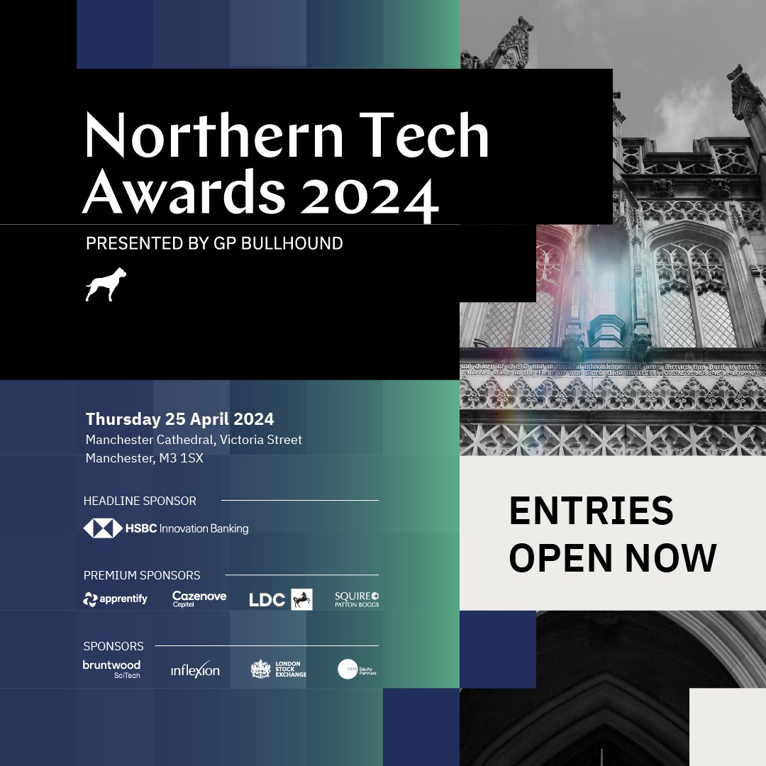 The entries for the 2024 Northern Tech Awards are now open. Companies can register their application until 18 March 2024. The award ceremony will be held on 25 April 2024 in Manchester, UK. gpbullhound.com/events/norther…