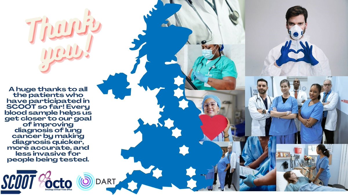 (1/2) A huge thanks to all the sites that have joined SCOOT!: @ChestConsultant, @KettGeneral, @LHCHFT, @NewcastleHosps, @UHNM_NHS, @royalmarsdenNHS, @Gateshead_NHS, @NorthBristolNHS, @UHP_NHS, @STSFTrust, @UHSussex, @RCHTWeCare and @OxfordOncology.