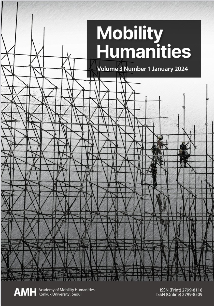 The “Mobility, Infrastructure, and the Humanities” special issue is now out! Ed. by Peter Adey, Jinhyoung Lee, Giada Peterle, and Tania Rossetto, it draws from the 2022 GMHC we co-organised in Seoul with Konkuk University &amp; <a href="/RHGeoHumanities/">RHUL GeoHumanities</a>

journal-mobilityhumanities.com