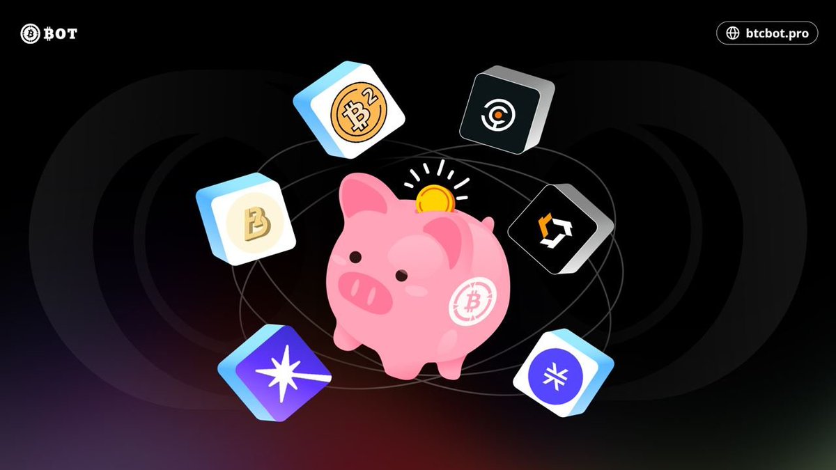 btcbotpro's tweet image. The funds in the #BTCBot Piggy Bank can be used in the future to participate in #BTC's Layer 2 projects or for other functions of #BTCBot.
