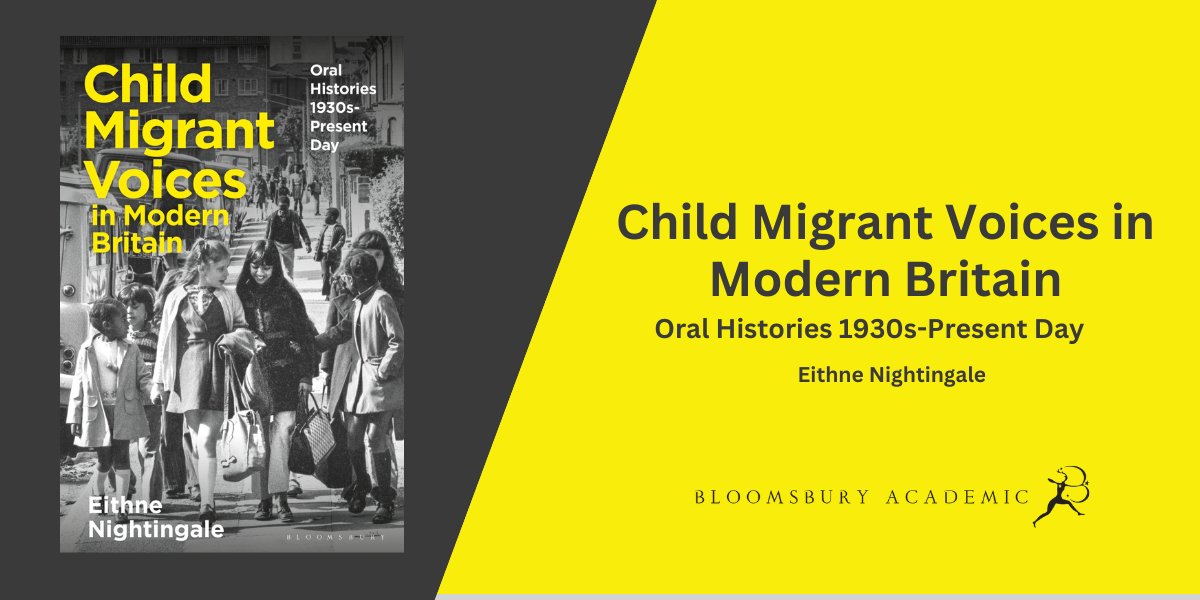 Child Migrant Voices in Modern Britain: Oral Histories 1930s-Present Day by <a href="/eithnenight/">eithne nightingale</a> is a carefully-curated and urgently-needed collection of oral testimonies from child refugees who arrived in Britain over the last 100 years. 

Publishing today 📔 bit.ly/3St3MDE