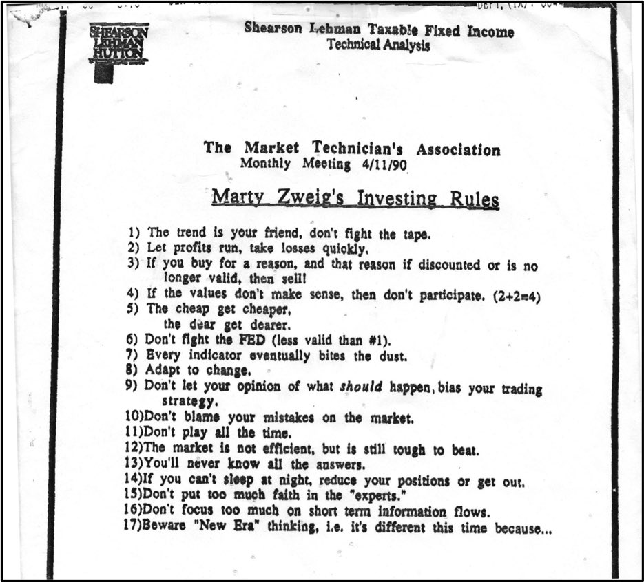 bluechipdaily's tweet photo. Marty Zwieg's Investing Rules
#1) The trend is your friend, don't fight the tape. https://t.co/pbNARF4kgH