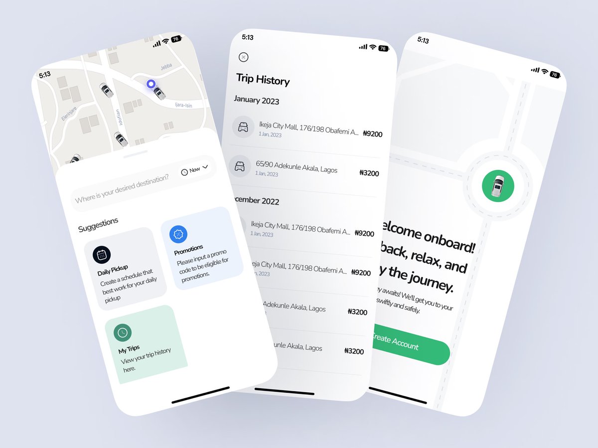 iamselex's tweet photo. Here is a design of an innovative ride-hailing application that empowers users to schedule future trips seamlessly.
Plan ahead, ride on time. Schedule your journeys effortlessly with our app
#uiux #uidesing #mobileapp #ui #dailyui https://t.co/0AsN0FZ6AT