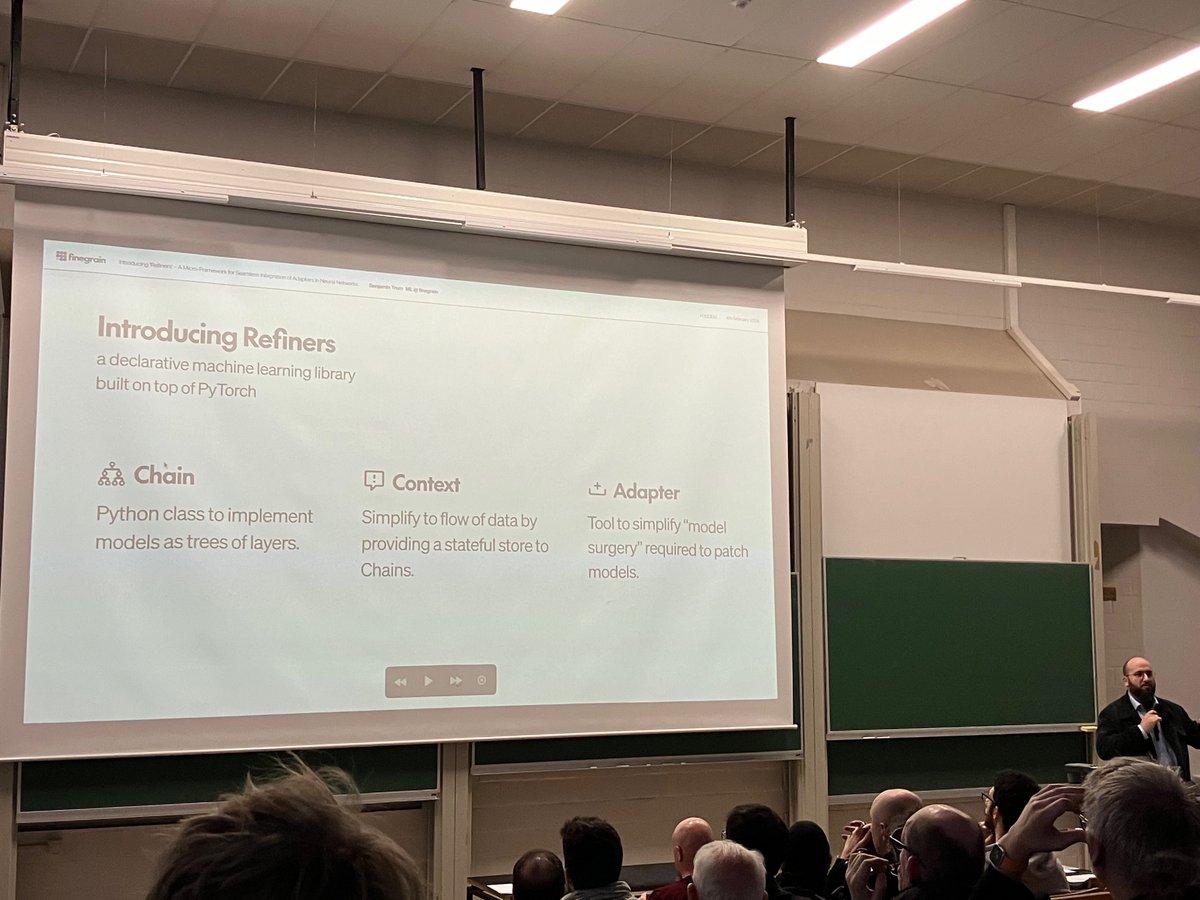Thrilled to present Refiners at #FOSDEM's AI and ML devroom last week-end! 🎉 Check out our brand new docs (refine.rs) and the release of v0.3.0 🚀 #AI #ML
