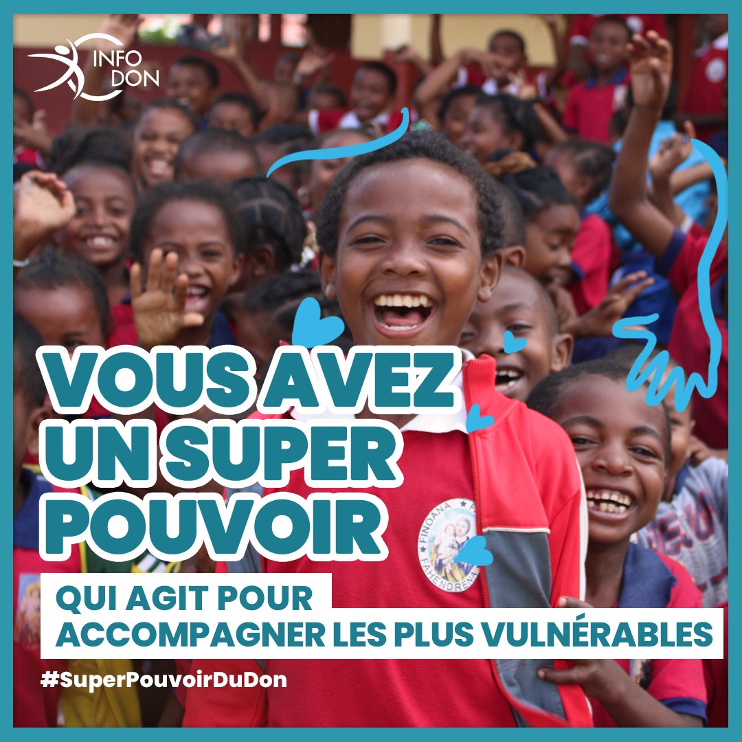 La Fondation Raoul Follereau se mobilise pour la campagne @generosites #SuperPouvoirDuDon ! 💙 Grâce à votre générosité, quelle que soit sa forme, nous agissons au quotidien pour accompagner les plus vulnérables 🤒 ➡️ infodon.fr/fondation-raou… #Générosité 📸Marie-Capucine Gaitte