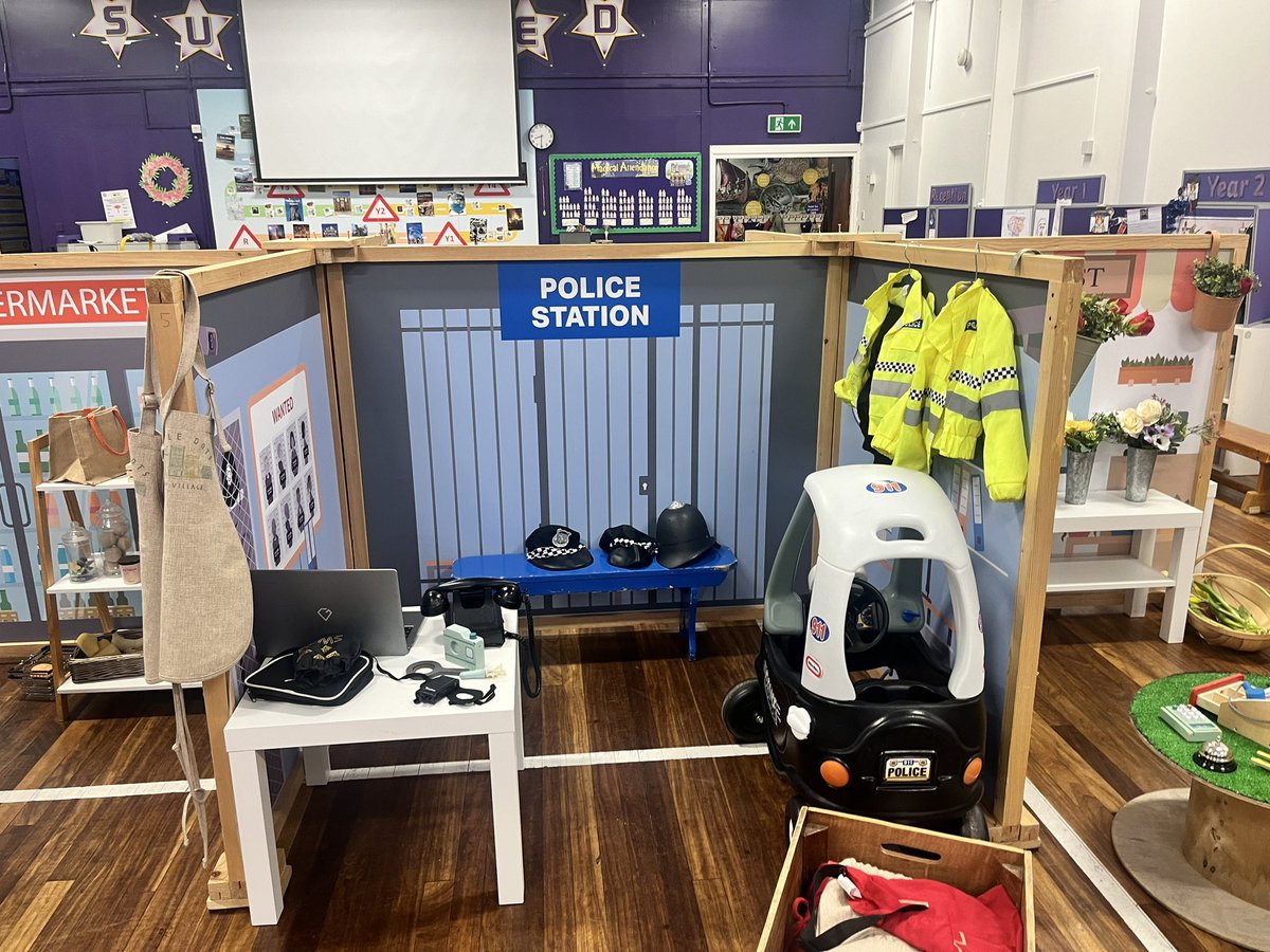 As part of our Reception topic ‘People who help us’, we have our very own play village for the day #developingspeechandlanguage #eyfs #enrichment