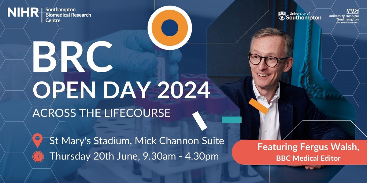 Discover how our research is transforming healthcare across the lifecourse at our summer BRC Open Day, featuring @BBCFergusWalsh. 👩‍🔬🏥 Are you a researcher or partner at @unisouthampton, @UHSFT and beyond? Or would you like to get involved? Register now! eventbrite.com/e/nihr-southam…
