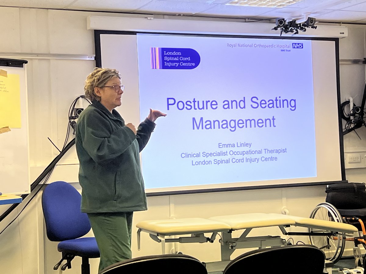 Are you paying attention to your posture and the way to are sitting? Emma Linley's inspiring lecture to our MSc Rehabilitation Engineering students on impact of good posture in life and importantly, following SCI @RNOHnhs @AspireCharity @UCLDivofSurgery @WEISS_UCL @Health_Eng