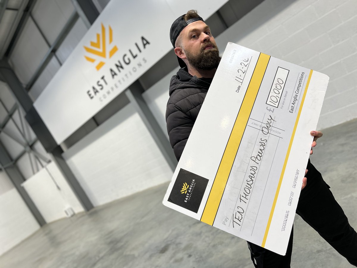 What’s up X? 🫡

We are doing two MASSIVE prize draws this weekend! 
- Mystery Car or £6,000 tax free cash + £10,000 in instant wins! 🚗👀
- £10,000 Tax Free Cash! 💷

Get your tickets and enjoy the trill of joining our thousands of happy winnners 🥳

eastangliacompetitions.co.uk