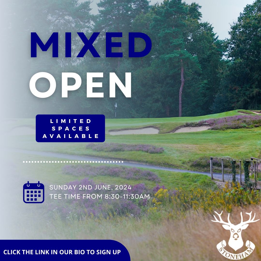 We are looking forward to beginning our season with the Mixed Open on the 2nd June. Registration is now open and spaces are limited. Signup today to avoid disappointment. Click the link below to register. stoneham.intelligentgolf.co.uk/competition.php We hope to see you there 😀⛳