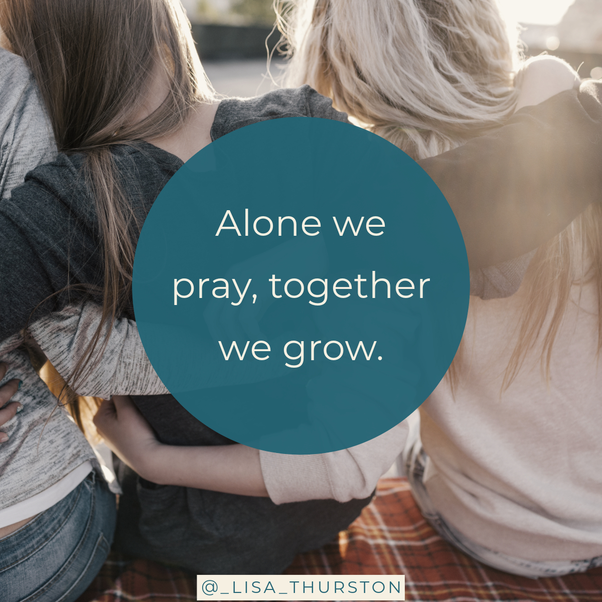 Alone we pray, together we grow.  #findyourtribe #growingtogether #faithfamily #godsquad #spiritualgrowth #growinginfaith #rootedinfaith #biblical #spiritualawakening #seekingtruth #godswordistruth #godisgoodallthetime🙏 #womenoffaith #jesusfollower #jesusfollowers