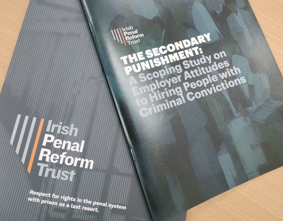 🔸 #SecondaryPunishment Report launched 🔸 IPRT is delighted to launch a scoping study on employer attitudes to hiring people with convictions. The report is available online now 👉🏻 iprt.ie/iprt-publicati…