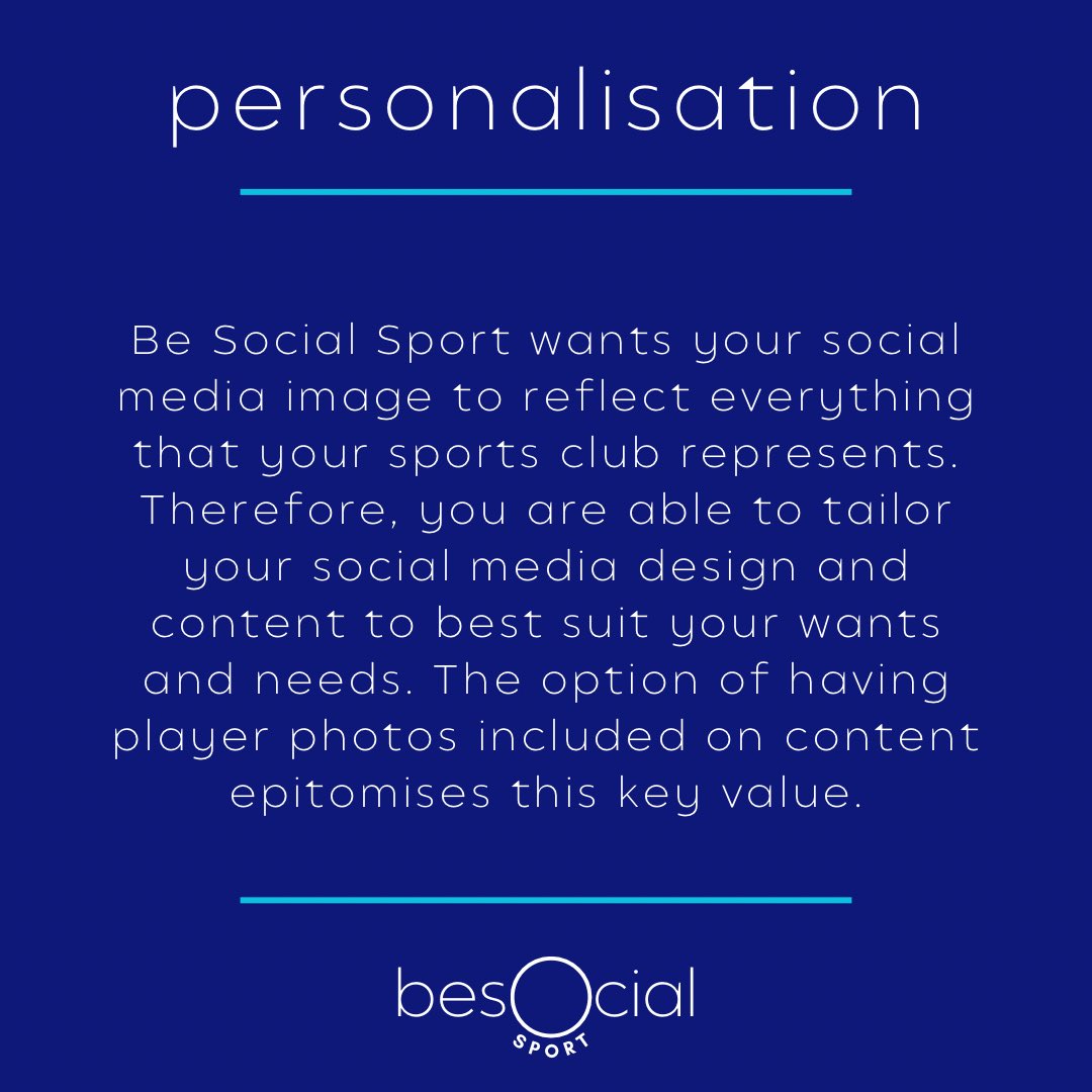 besocialsport's tweet photo. Personalisation is our first key value

With various designs on offer, we ensure these are personalised to your club colours and have the option of player photos so your content is tailored to your club’s wants and needs. 

#besocial #besocialsport #sportmedia #sportsocials https://t.co/vZzZi3o0dO