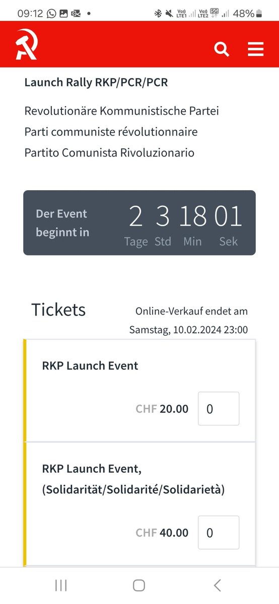 Kann man nicht erfinden:

Gründung der Revolutionären Kommunistischen Partei... Brougt to you by Eventfrog🤡
@derfunke_ch