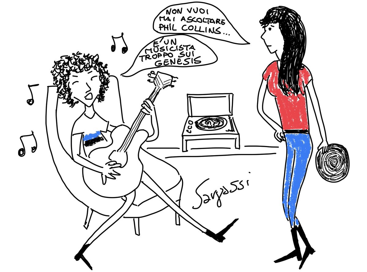 - Non vuoi mai ascoltare Phil Collins.
- È un musicista troppo sui genesis.
#sargassi