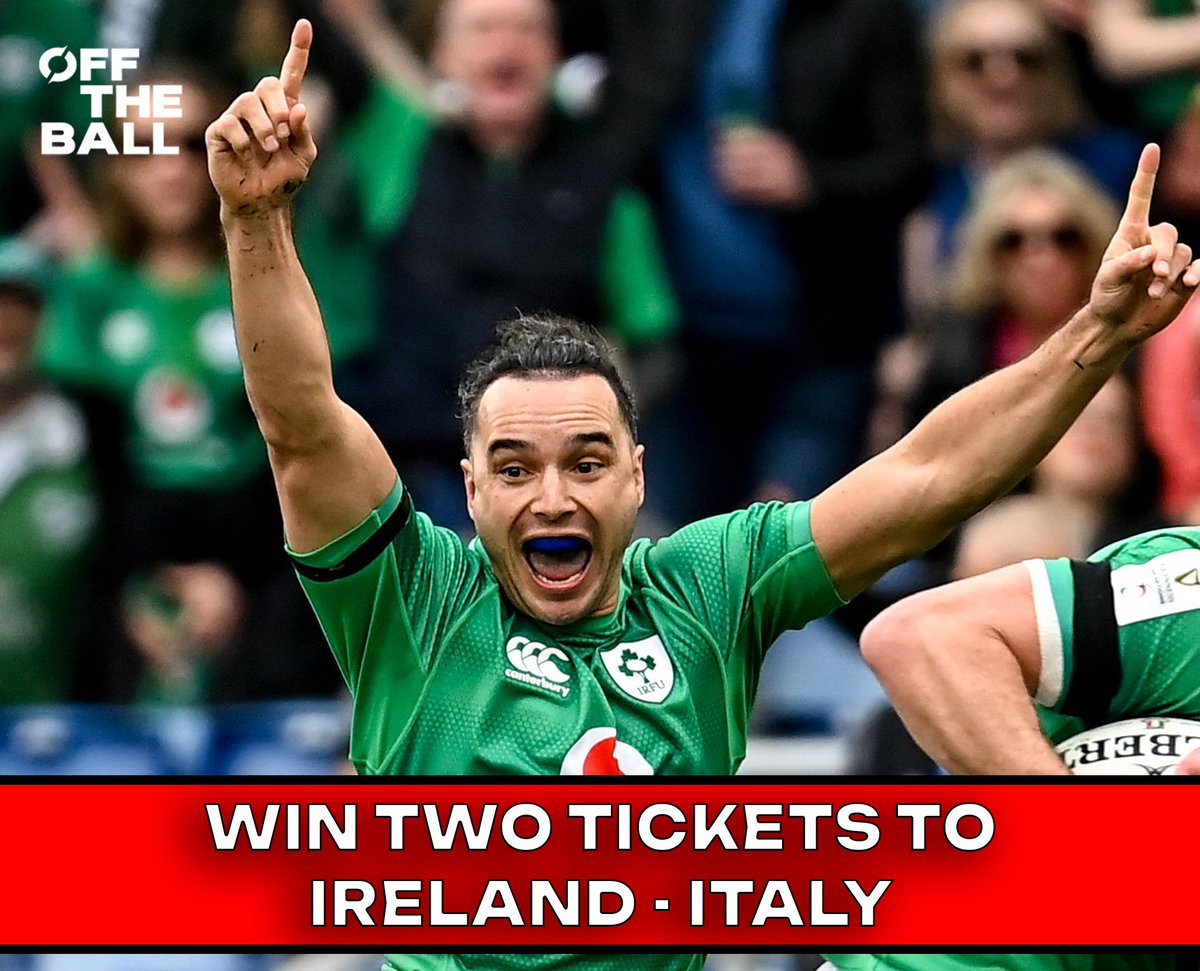 offtheball's tweet image. 🏉𝐒𝐈𝐗 𝐍𝐀𝐓𝐈𝐎𝐍𝐒 𝐓𝐈𝐂𝐊𝐄𝐓𝐒 𝐂𝐎𝐌𝐏𝐄𝐓𝐈𝐓𝐈𝐎𝐍🏉

Want to win two tickets to go see Ireland-Italy this Sunday in Dublin? Simply reshare this post to enter.

Become a member offtheball.com/join.