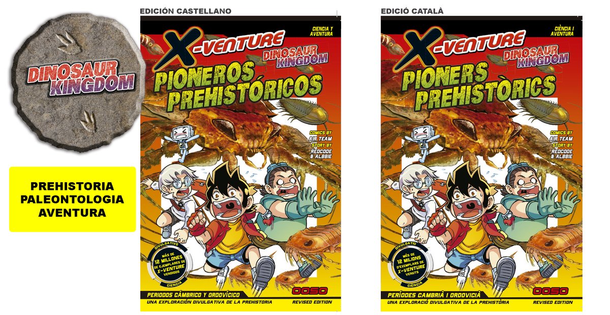 oosocomic's tweet photo. ✅ APROVADAS las cubiertas de esta maravilla:
🦖X-VENTURE, DINOSAUR KINGDOM. Pioneros Prehistóricos. ed. castellano
🦕X-VENTURE, DINOSAUR KINGDOM. Pioners Prehistòrics. ed. #català
¡Pronto ACTIVAMOS las PREORDER!
#sciencemanga #divulgativo #educativo #xventure https://t.co/ywFFk67be9