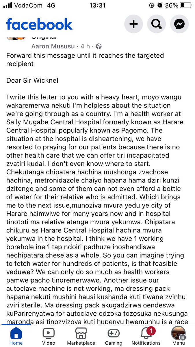 Had to sceenshot this, its sad this is the state atgomo hospital #crymybelovedzim