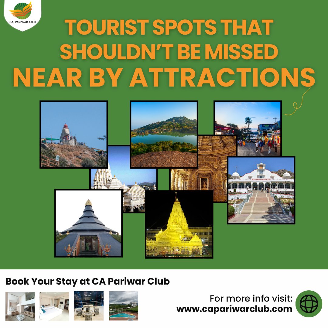 Discover nearby tourist spots near CA Pariwar Club! Explore temples, viewpoints, and more. Book now for an unforgettable adventure! #TouristSpots #NearbyAttractions #BookNow #CAclubExperience #AdventureAwaits #TravelWithUs #CApariwarClub #ExploreLocal #TravelGoals #Memorable