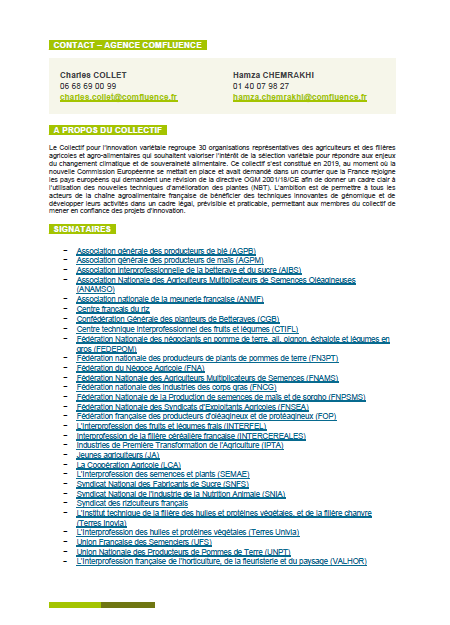 📢[CP commun] Un grand pas a été franchi en faveur de l'innovation variétale ! Le Parlement européen 🇪🇺 fait le choix de l’innovation et de la science avec un accès aux NGT encadré. ⬇️ Lire le CP du collectif : bit.ly/4bshFcC