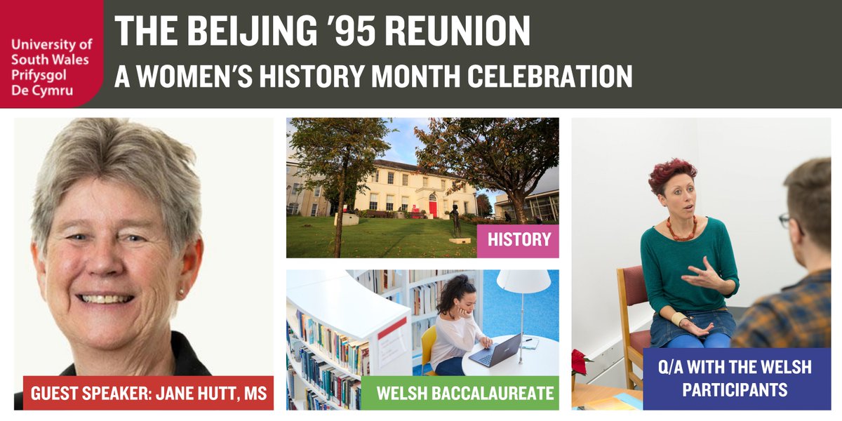Join us for our Women's History Month Celebration - The Beijing '95 Reunion, at our Treforest campus on the 20/03/24. To book your places please visit: rb.gy/8jte59