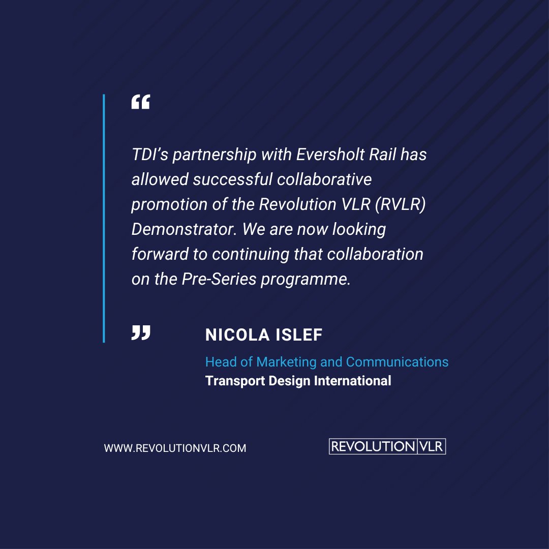 RevolutionVlr's tweet photo. Eversholt Rail and TDI have been in partnership developing RVLR since 2018. Here is what our Head of Marketing and Communications, Nicola, has to say.  

Learn more about the Pre-Series RVLR here: https://t.co/aULnnDaHez https://t.co/EXenHcKjok