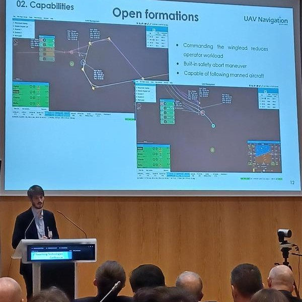 UAVNavigation's tweet photo. 🗣️ Esta semana, hemos tenido el privilegio de participar en el primer ciclo de Conferencias de EDA Swarming Technologies, un evento innovador con el objetivo de construir una red de expertos en el campo de los enjambres. https://t.co/GagjrPO4y2