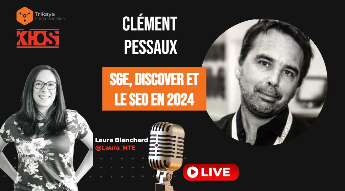 🔴#TrikayaLive -->⏱️ RDV Mardi 13 février à 15h ! <--

📽️ Avec <a href="/labisse/">Clément Pessaux | Labisse</a>, on met les mains dans Google SGE et on parle de l'actualité de Discover !

💥 Google SGE &amp; Discover, le duo gagnant ? 

twitch.tv/doeurf
youtube.com/@trikayalive

📢 RT / Partagez !