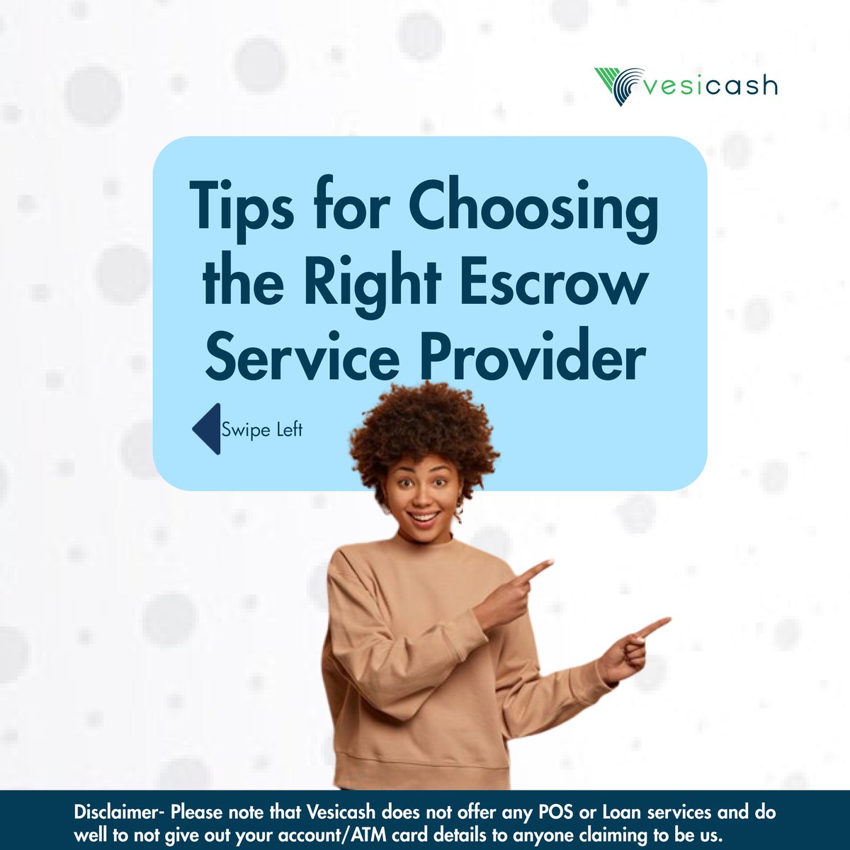 Vesicash's tweet photo. Choosing the right escrow service provider is crucial for secure and smooth transactions. Here are some tips to help you make the best decision. 🔍💼 #EscrowTips #SecureTransactions #ChooseWisely #FinancialSecurity #TrustworthyServices #EscrowProvider #OnlineTransactions #Secure https://t.co/fmY8gqjUB1
