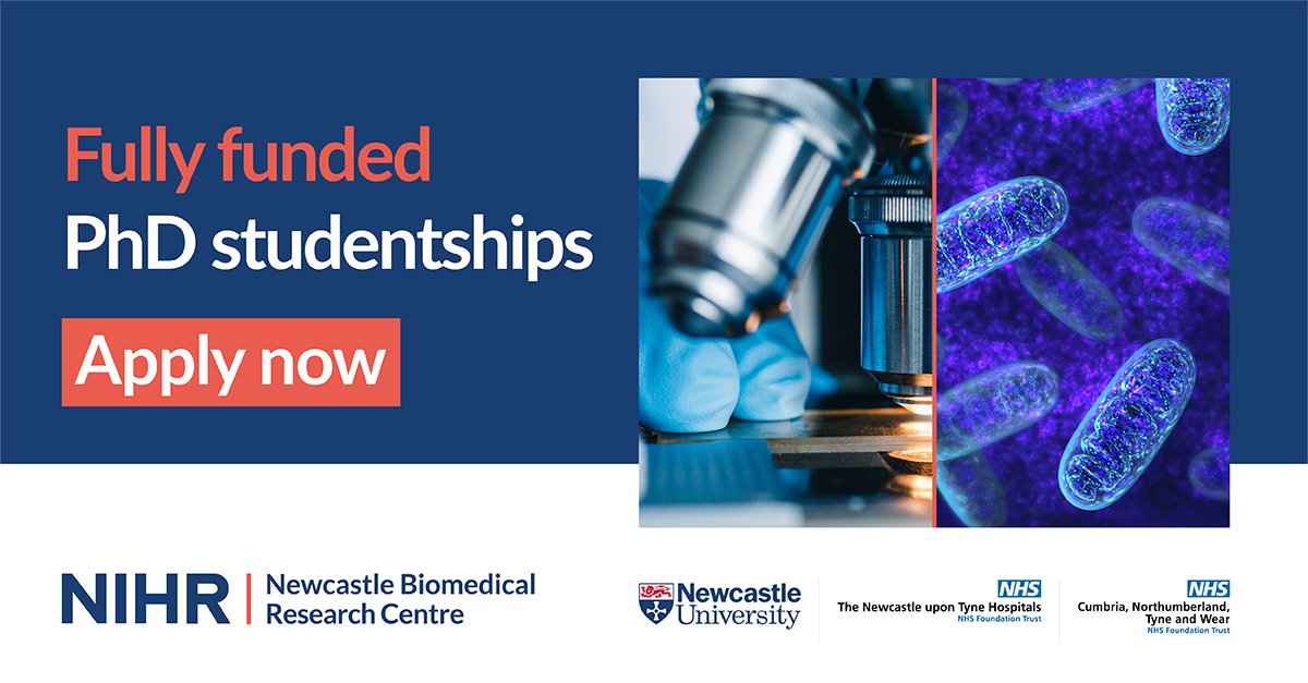 🚨We are offering a FULLY FUNDED PhD studentship with us in the exciting area of digital biomarkers of activity and sleep in ageing and diverse neurological populations. Find out more here 👇ncl.ac.uk/postgraduate/f… @rachaellawson85 @Lisa_HumMovSci @sil_bam @John_PaulTaylor