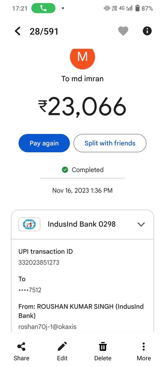 Roushan08899078's tweet photo. @Ruchikamarwaha @DCPEASTBCP @BlrCityPolice @CPBlr @blrcitytraffic @DCPSouthBCP @RBI @TOIIndiaNews I too have been defrauded of Rs 120,000. I have also complained about cyber crime online, no action has been taken yet.pls help me @TOIIndiaNews @RBI @BlrCityPolice @narendramodi177 https://t.co/goqtU5MVXr
