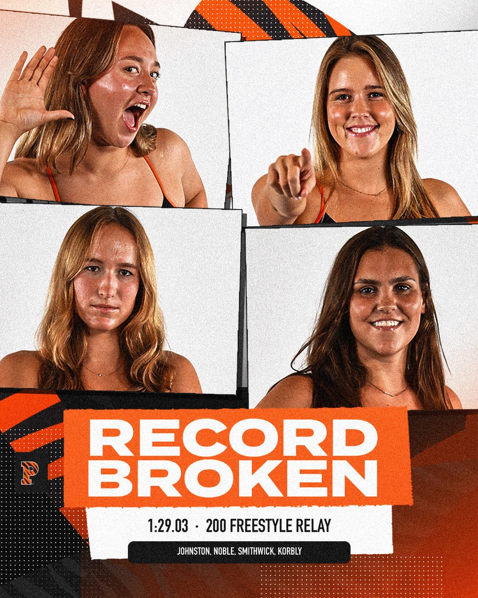 A record breaking end to the night! Sabrina Johnston, Ela Noble, Heidi Smithwick & Isabella Korbly finish the 200 freestyle relay in 1:29.03 to set new meet and pool records!