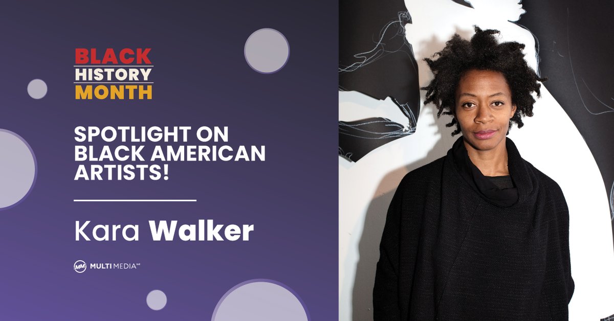 Today, we celebrate Kara Walker, renowned painter, silhouettist, print-maker, installation artist, filmmaker, and professor known for exploring hot-button topics related to American history, like race, gender, sexuality, and violence. #Karawalker #BlackArtists #BlackHistoryMonth