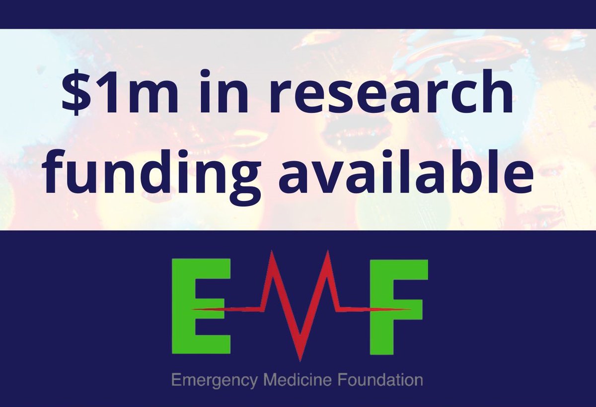 EMF has $1m in research funding available for emergency clinicians: $700k for research grants and $300k for Capacity Building grants. Check our website: tinyurl.com/4wdh7efd Interested in including economic evaluations in your project? We can help: tinyurl.com/2s3whrpr