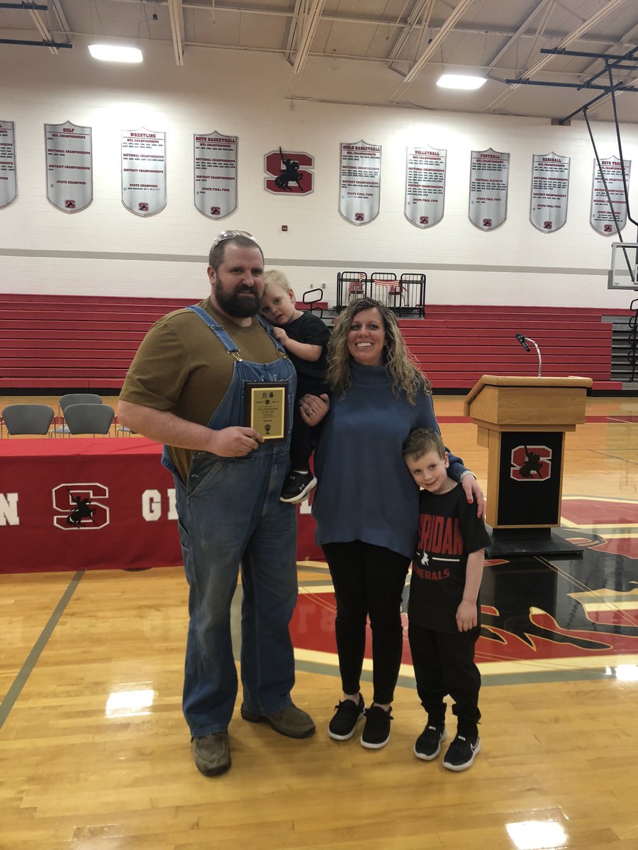 Big Day at Sheridan High School. Mr. Tyler Lones was award the Golden Owl Award. The Golden Owl Award recognizes agricultural educators across Ohio for their tremendous contributions to helping the next generation of agricultural leaders. Only ten teachers in Ohio receive this.