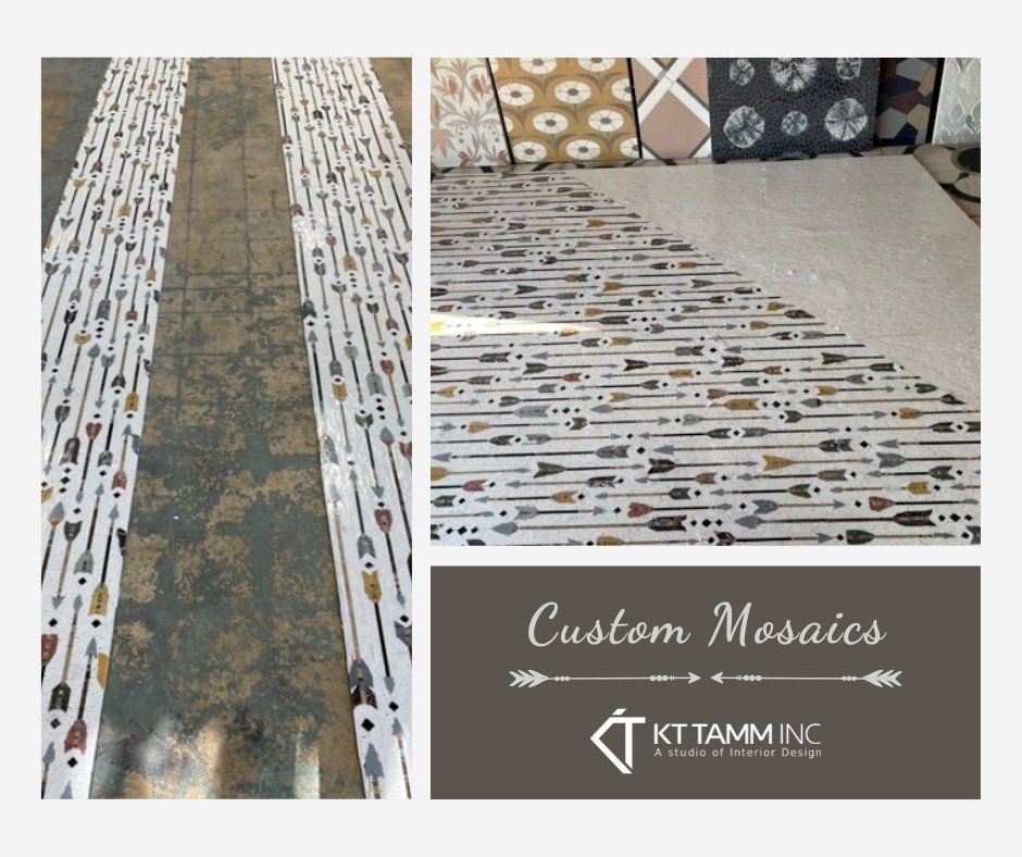 Want to infuse personality into your environment? Custom mosaics are an ideal solution!✨ Each mosaic piece is a testament to luxury and bespoke artistry, perfectly tailored to elevate your space. www.kttamminc.comn #LuxuryLiving #CustomDesign @craftsmancourt