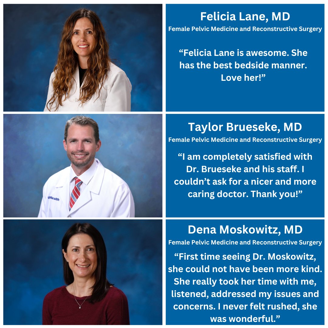 Patient Kudos! We wanted to highlight a few of our wonderful doctors in our FPMRS Division and share some kind words from their patients.

#ucihealth #uciobgyn