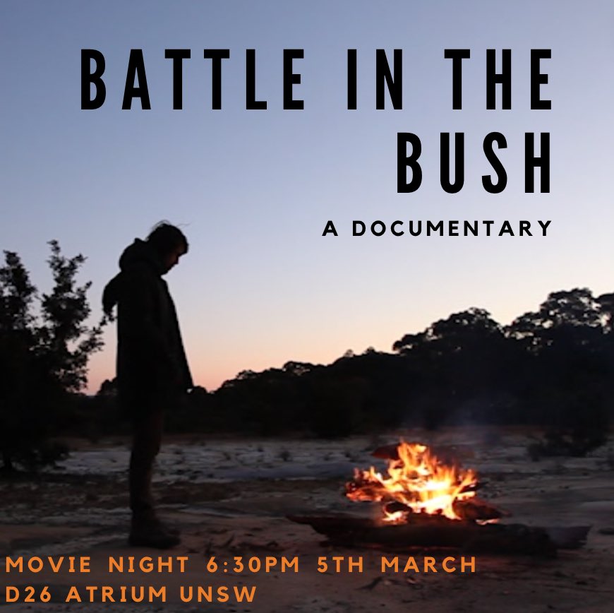 🍿 MOVIE NIGHT 🍿 Come along to watch Daniel Hunter’s documentary Battle in the Bush on the ecological role of dingoes in NSW. 
Details ⬇️
6:30pm 5th March 2024
D26 Atrium UNSW 
Free snacks may be available!
Register free online at eventbrite.com.au/e/society-for-…
#dingoes #UNSW #unilife