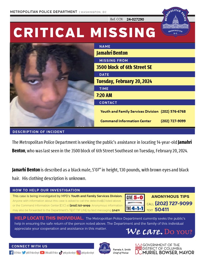 DC Police Department tweet media
