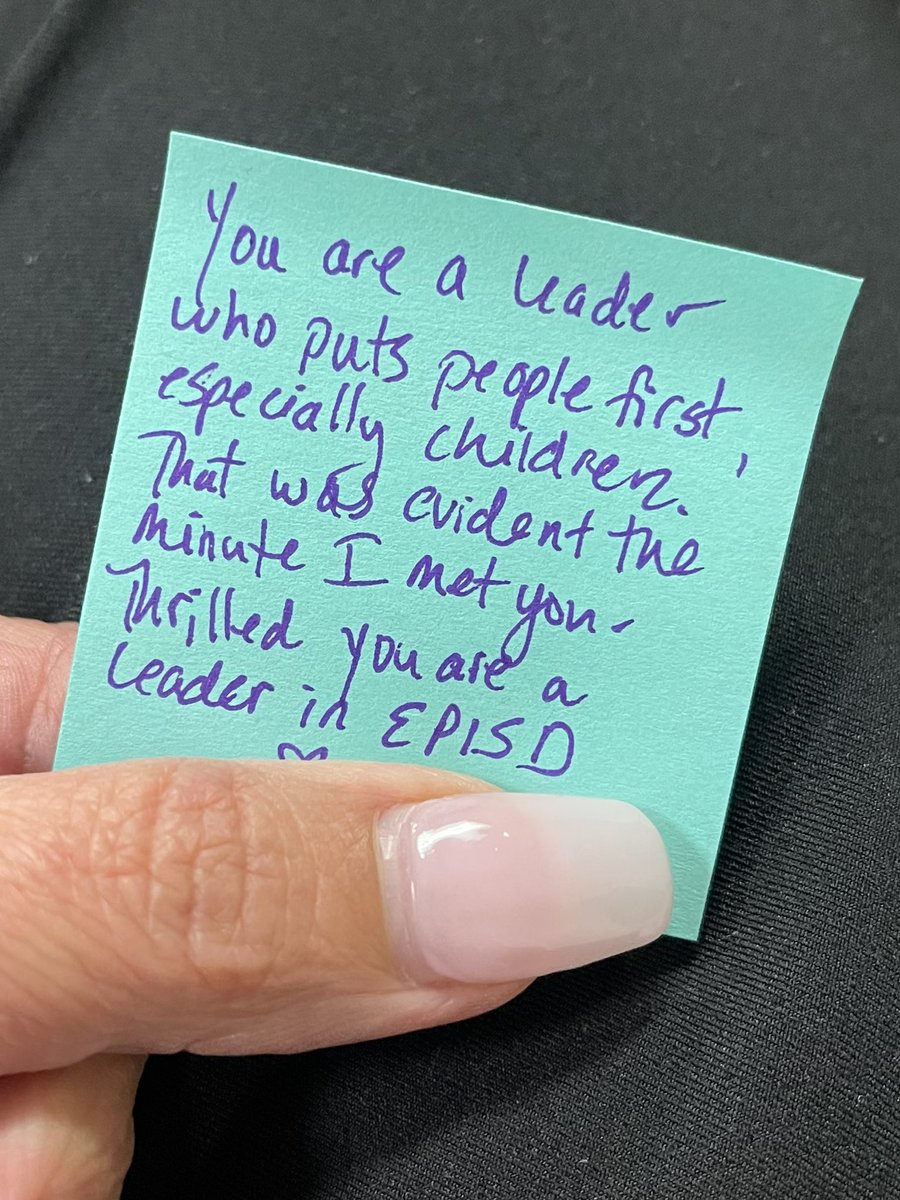Sarah Venegas (@sarahvenegasedd) on Twitter photo The last few weeks have been real doozies. 🥴 Receiving notes of encouragement & gratitude like this and some positive feedback about my work here REALLY made my day today. 🥰 Thank you 💜🤍!
Proud to be a part of <a href="/ELPASO_ISD/">El Paso ISD</a>
💫 #ItStartsWithUs The last few weeks have been real doozies. 🥴 Receiving notes of encouragement & gratitude like this and some positive feedback about my work here REALLY made my day today. 🥰 Thank you 💜🤍!
Proud to be a part of <a href="/ELPASO_ISD/">El Paso ISD</a>
💫 #ItStartsWithUs