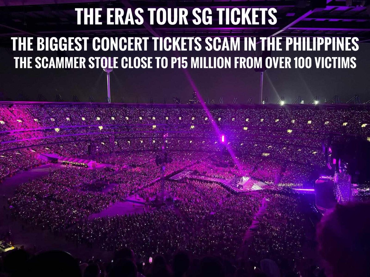 philconcerts's tweet photo. This scammer is in his cruel summer era, with nearly 15 million pesos taken away from over 100 victims in the Philippines. https://t.co/w65aAQ1skz
