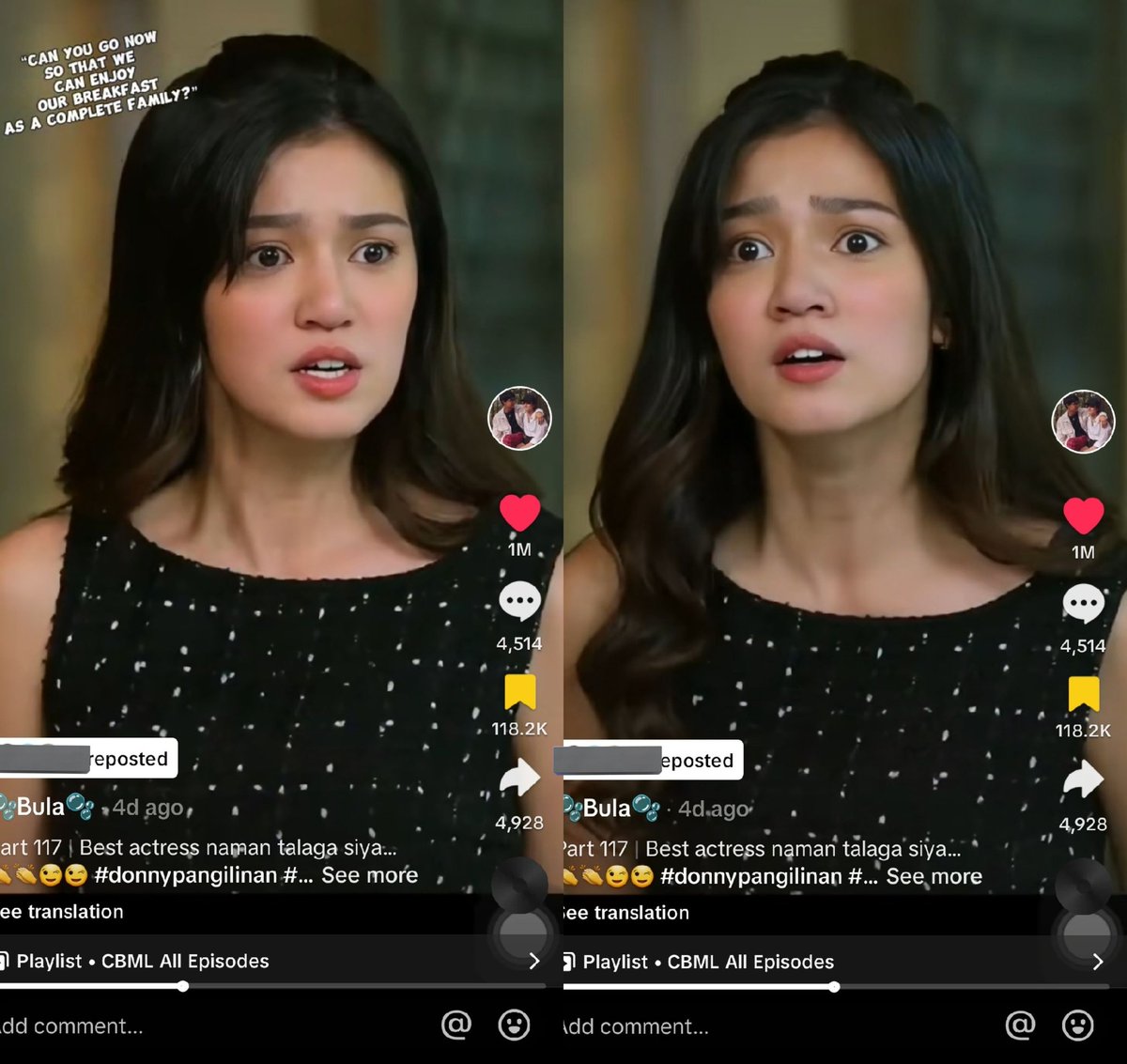 "ALL OF YOU SHUT YOUR MOUTHS!" 😡

Happy 1 MILLION likes to this iconic scene of miss CAROLINE TIU!!!

#BelleMariano #DonBelle
#CantBuyMeLove