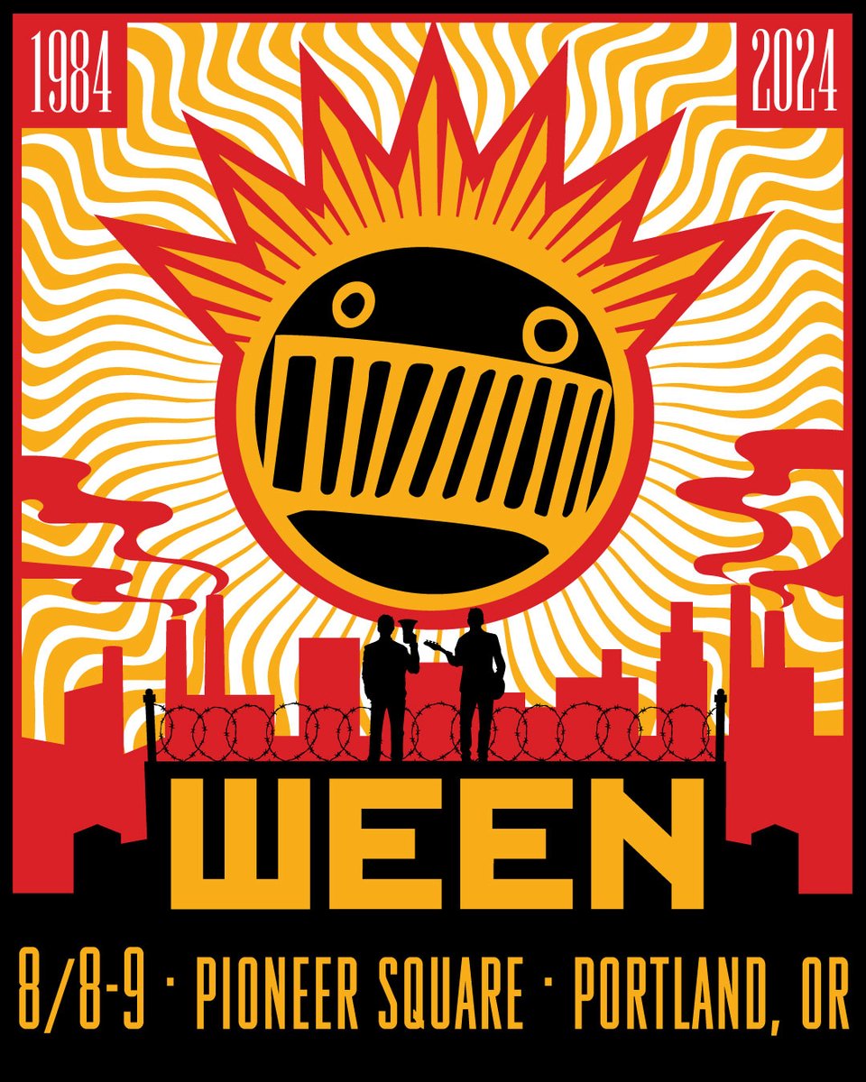 🎟️Tickets for Ween's Portland, OR shows are on sale NOW: ween.com/tour

8/8 + 8/9 Portland, OR - Pioneer Square